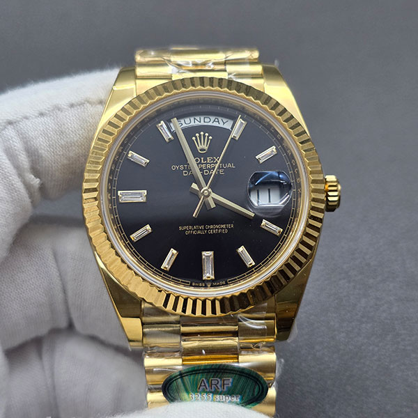 【ARFメーカー製】ロレックスコピーM228238-0004 デイデイト 40mm ブラック 3255搭載 加重版